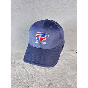 Carquest Auto Parts Hat Cap Strap Back Navy Blue Advertising Embroidered Mens